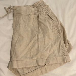 Old Navy tan linen shorts